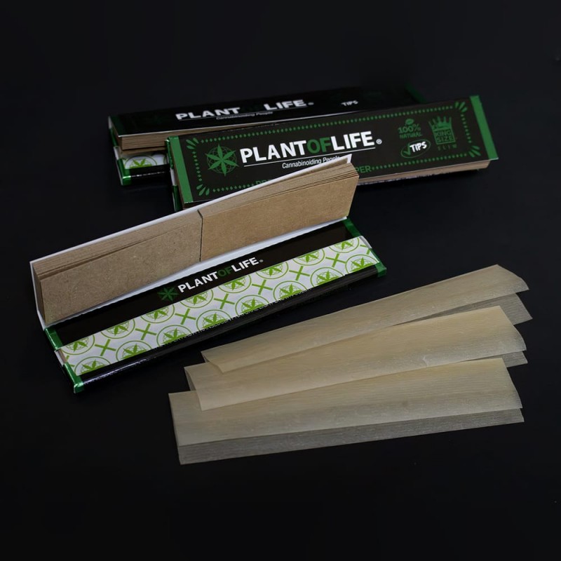 Plant of Life Unbleached Rolling Papers with Filters - King Size (32 Leaves + 32 Tips)
