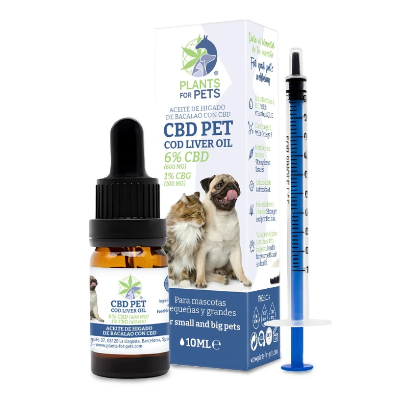 CBD Pet Cod Liver Oil 6% CBD 1% CBG - 10ml