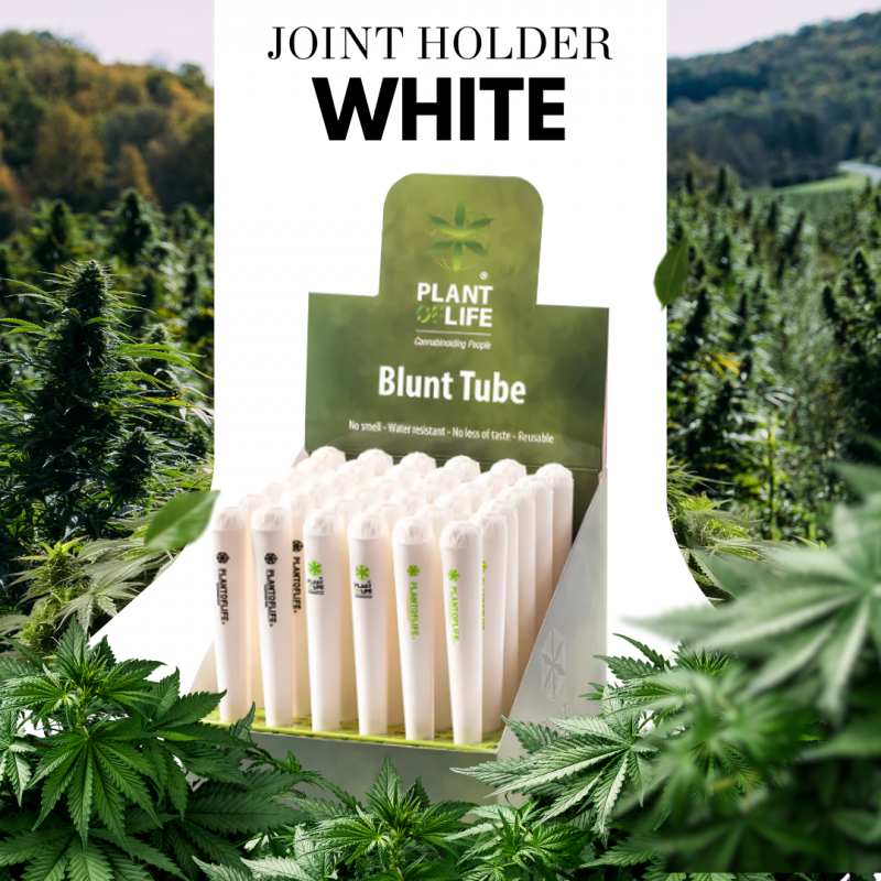 Plant of Life Joint Holder White - Blunt Tube